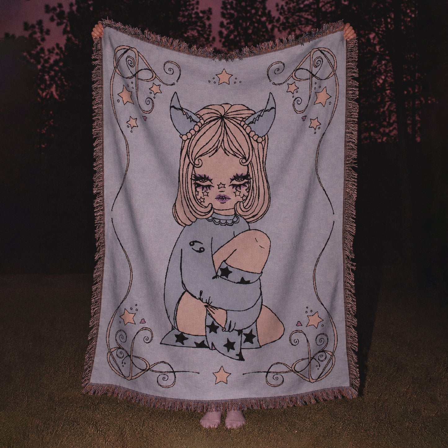 Cósmica Cancer Woven Blanket