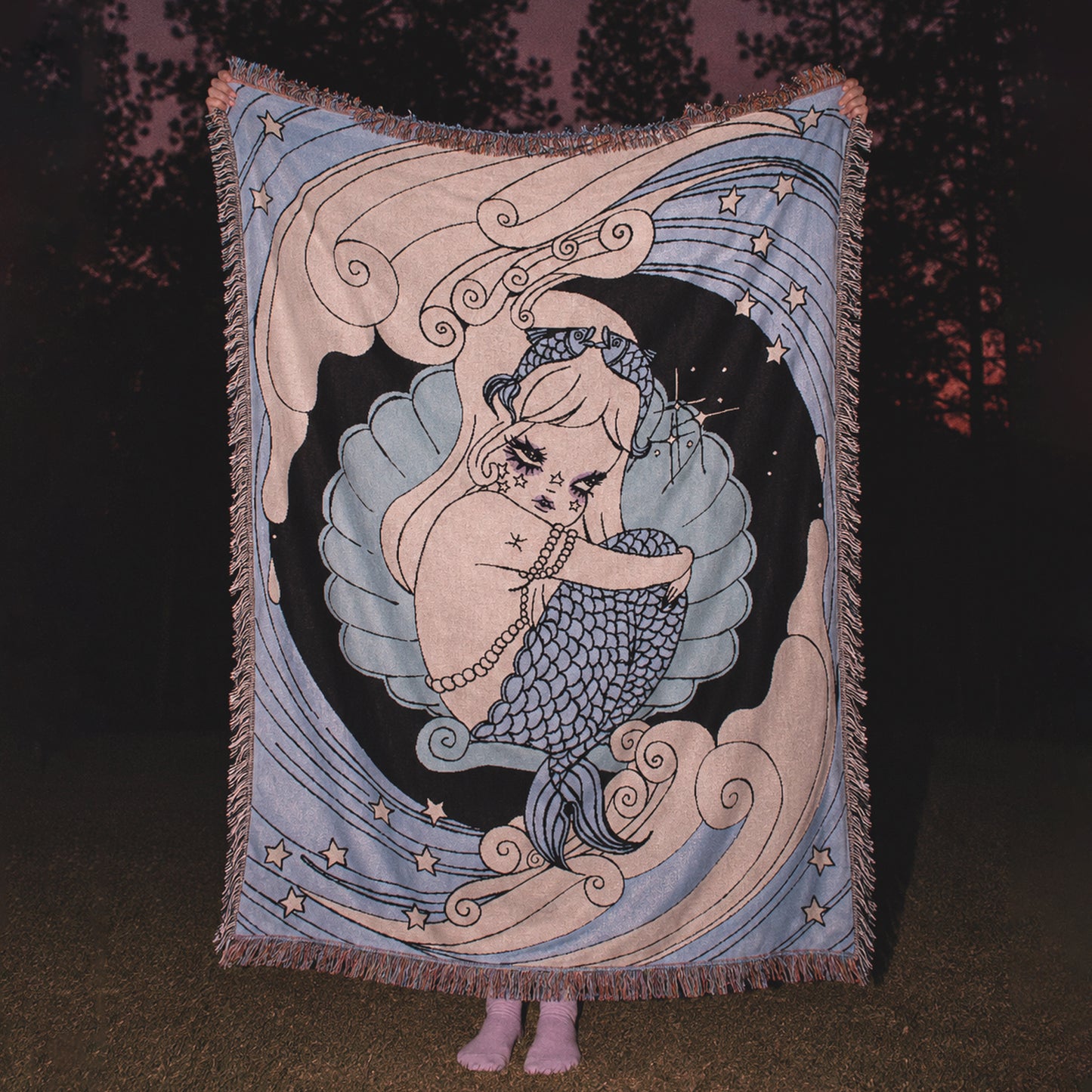 Cósmica Pisces Woven Blanket